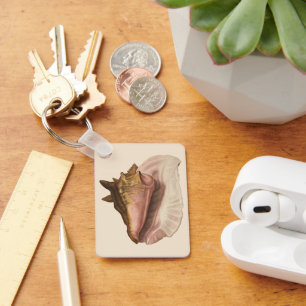 Vintage Queen Conch Seashell Shell, Marine Animal Keychain