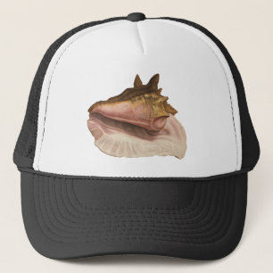 Vintage Queen Conch Seashell Shell, Marine Animal Trucker Hat