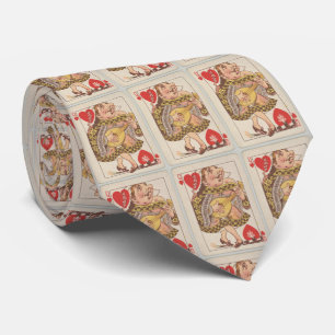 Vintage Queen of Hearts Playing Card (1889) Tie