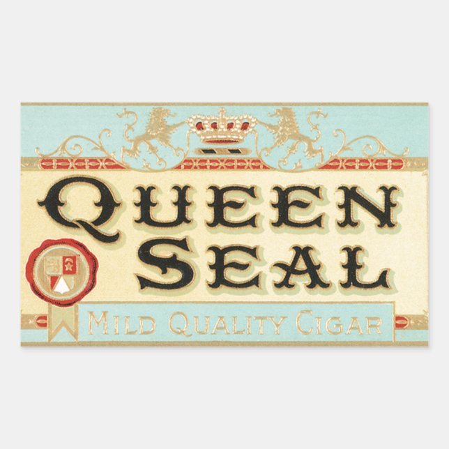 Vintage Queen Seal Cigar Label (Front)