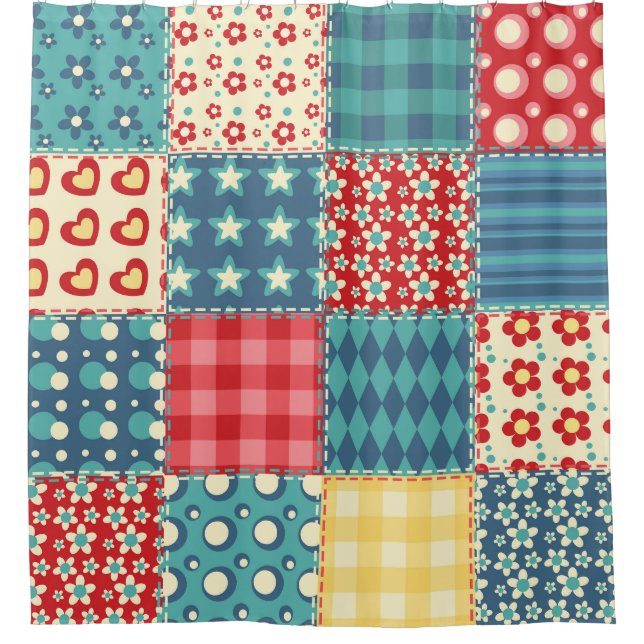 Vintage quilt: patchwork background pattern. (Front)