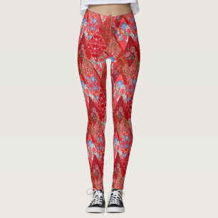 Vintage quilt, patchwork leggings