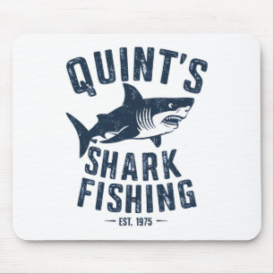 Vintage Quint's Shark Fishing 1975 Retro 1 Mouse Pad