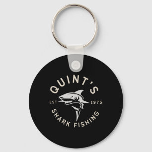 Vintage Quint's Shark Fishing 1975 Retro 2 Keychain