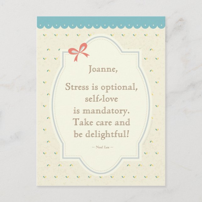 Vintage Quote Postcard - Grey (Front)