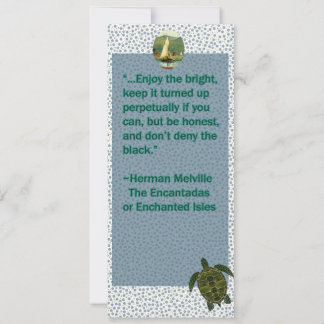 Vintage quote turtle and boat bookmark