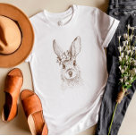 Vintage Rabbit and Flowers T-Shirt<br><div class="desc">Vintage Rabbit and Flowers T-Shirt</div>