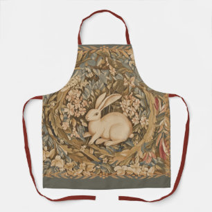 Vintage Rabbit in a Medieval Tapestry Style Apron