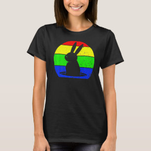 Vintage Rabbit Retro Rabbit Animal Silhouette 60s T-Shirt