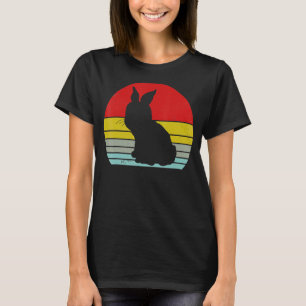 Vintage Rabbit Retro Rabbit Silhouette Bunny Anima T-Shirt