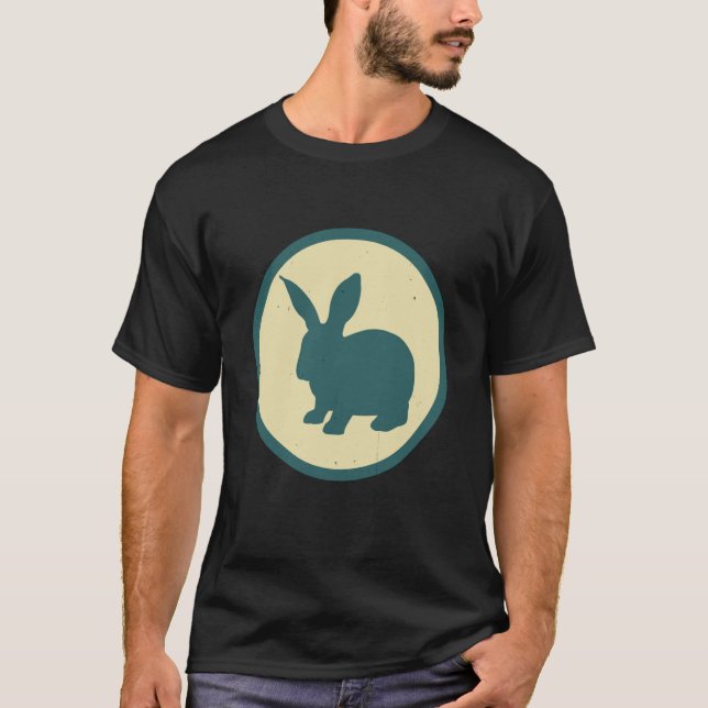 Vintage Rabbit Retro Wild Animal T-Shirt (Front)