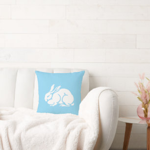 Vintage Rabbit Throw Pillow
