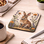 Vintage Rabbit with Wildflowers Coaster<br><div class="desc">Add a touch of nostalgic charm to your decor with this coaster featuring a vintage-style rabbit nestled among delicate wildflowers. The soft, storybook-inspired illustration evokes timeless countryside beauty, making it perfect for cottage décor lovers. Small yet eye-catching, it’s ideal for brightening up seasonal or farmhouse decor with sweet, rustic elegance....</div>