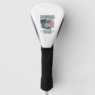 Vintage Raccoon Dad Patriotic Shirt Design_1 Golf Head Cover