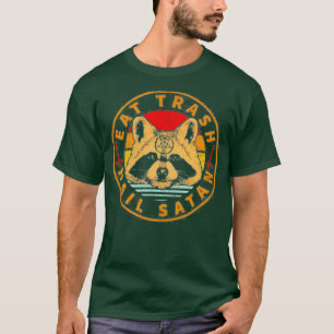 Vintage Raccoon Eat Trash Hail Satan T-Shirt