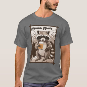 Vintage Raccoon Mountain Mischief Outdoor Vibes T-Shirt