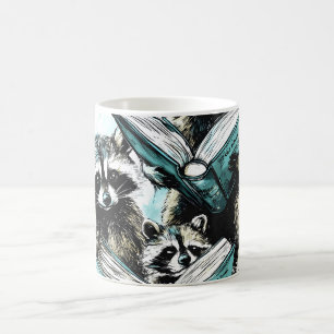 Vintage Raccoon Readers Club Coffee Mug
