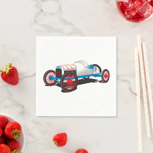 Vintage Race Car Classic Auto Napkin