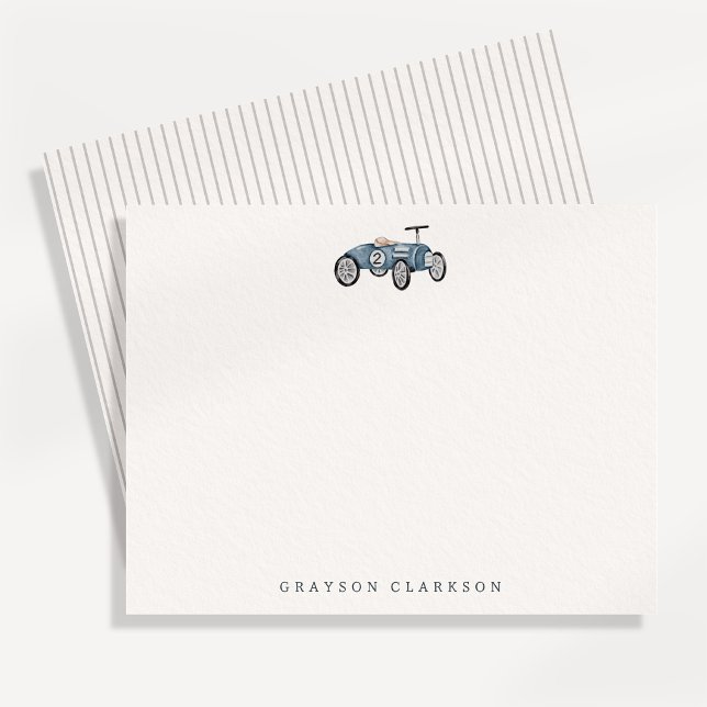 Vintage Race Car Nursery Note Card (Creator Uploaded)