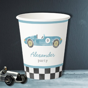 Vintage race car Paper cup