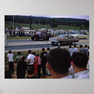 Vintage race cars poster