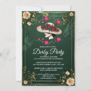 Vintage Race Horse Racing Party Invitation 2026