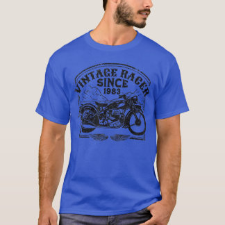 Vintage Racer Since 1983 Retro Motorbike  Motorcyc T-Shirt