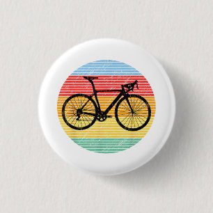 Vintage Racing Bicycle Funny Road Bike Racer Gift 1 Inch Round Button