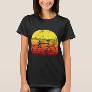 Vintage Racing Bike Cyclist Sunset Bicycle Cycling T-Shirt
