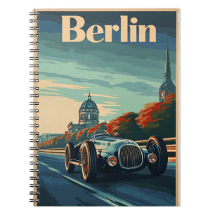 Vintage Racing Car in Berlin Notebook