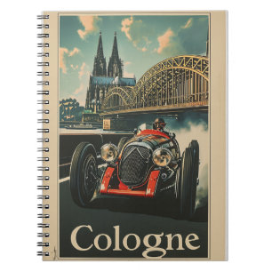 Vintage Racing Car in Cologne Notebook
