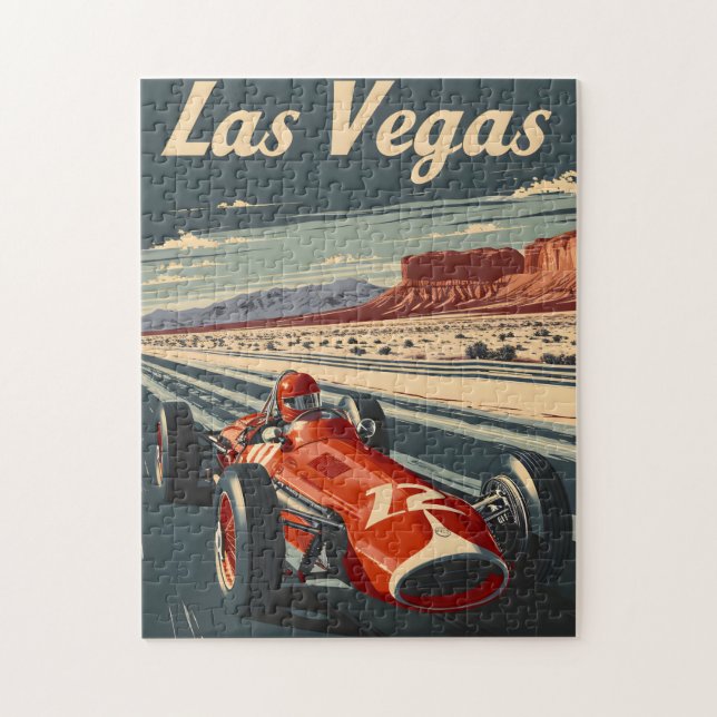 Vintage Racing Car in Las Vegas  Jigsaw Puzzle (Vertical)