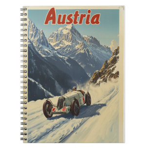 Vintage Racing Car in the Austrian Alpes Notebook