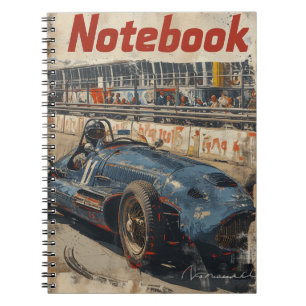 Vintage Racing Car Notebook
