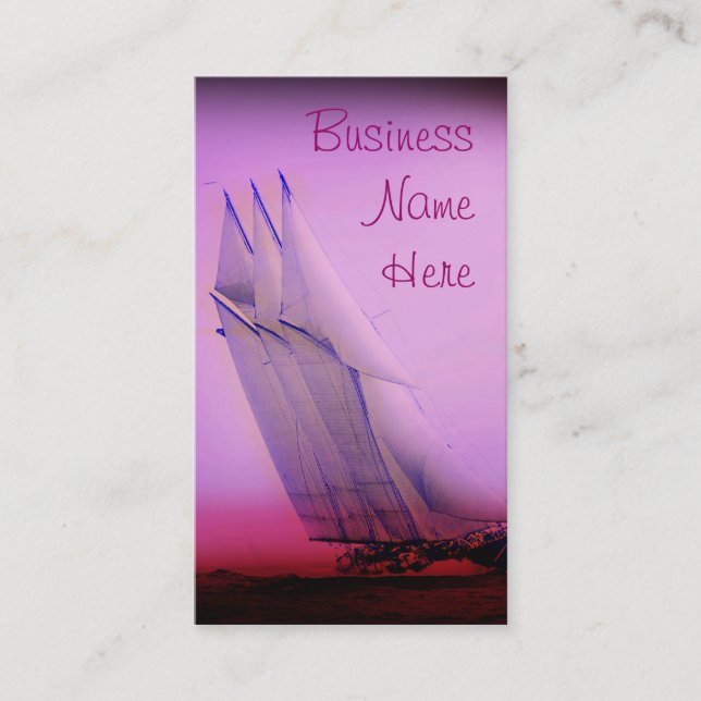 Vintage Racing Yacht Business Cards (Front)