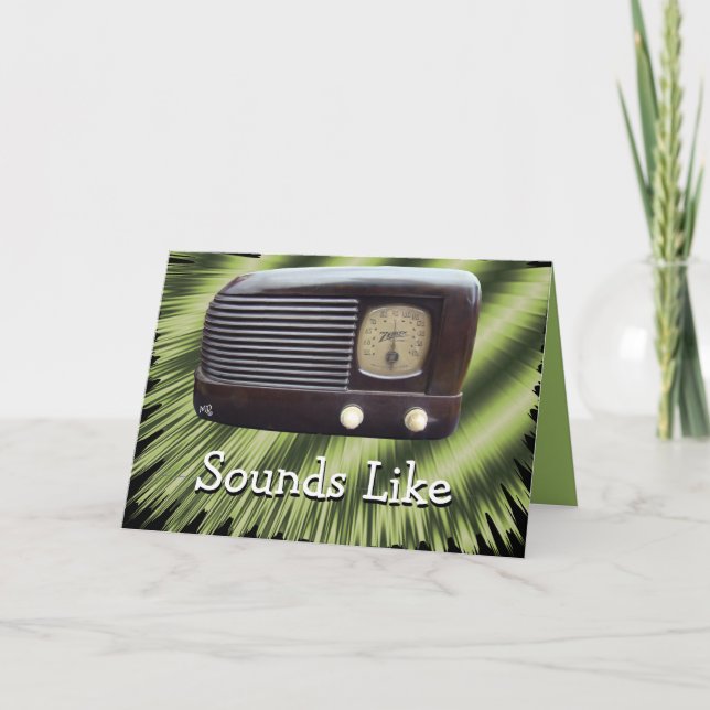 Vintage Radio2-customize any occasion Card (Front)