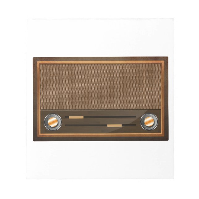Vintage radio notepad (Front)