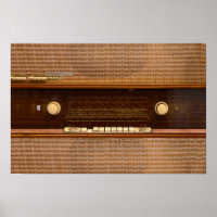Vintage radio set retro music tuner panel texture