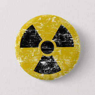 Vintage Radioactive 2 Inch Round Button