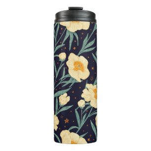 Vintage radios and tape recorders. Seamless patter Thermal Tumbler