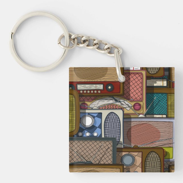 Vintage Radios Keychain (Front)