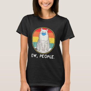 Vintage Ragdoll Ew People Cat Wearing Face Mask T-Shirt