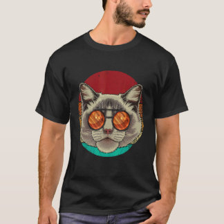 Vintage Ragdoll Face Cat Retro Kitten Eighties Sty T-Shirt