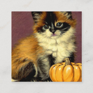 Vintage Ragdoll Halloween Cat Enclosure Card