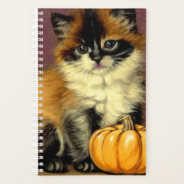 Vintage Ragdoll Halloween Cat Planner (Front)