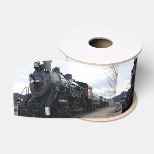 Vintage Railroad Steam Train Grosgrain Ribbon