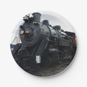 Vintage Railroad Steam Train Paper Plate