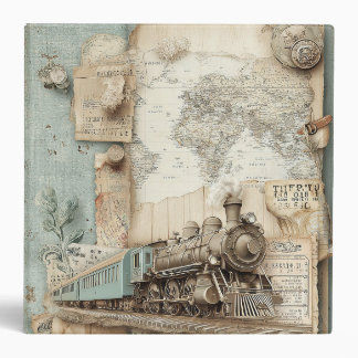 Vintage Railroad Train Travel  Binder