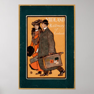 Vintage Railway of England Poster