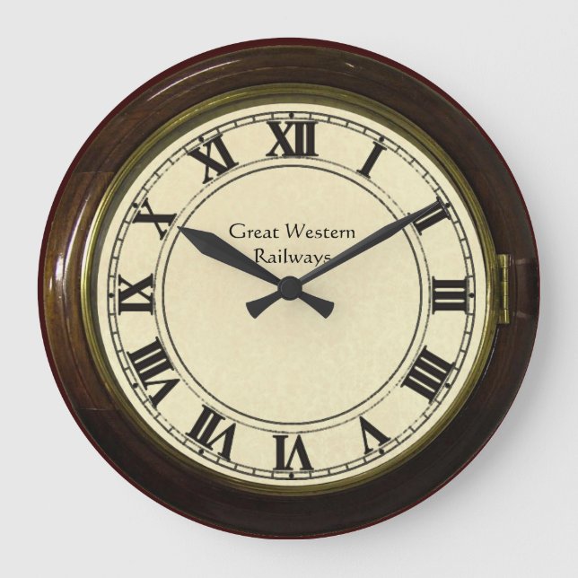 vintage railway station look clock (Front)